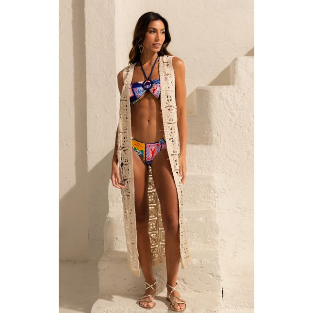 Colete Longo Crochê Além Mar SP1499BQ