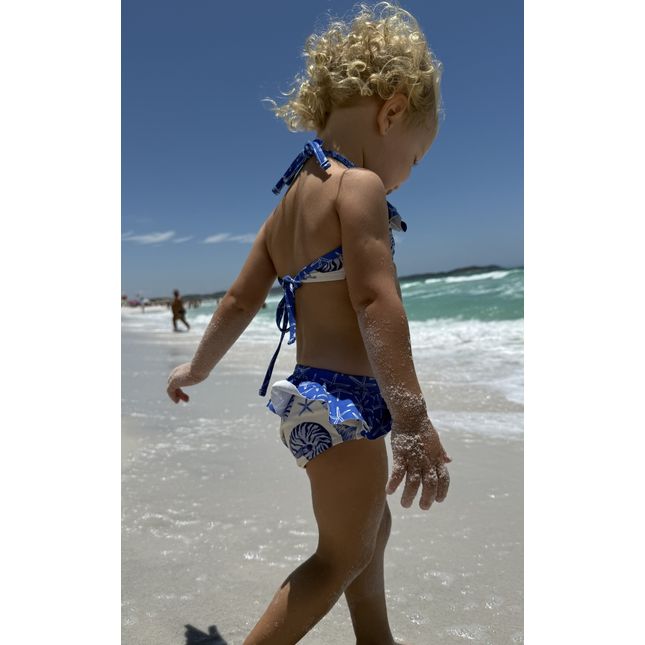 Biquíni Infantil com Babados Dança das Ondas
