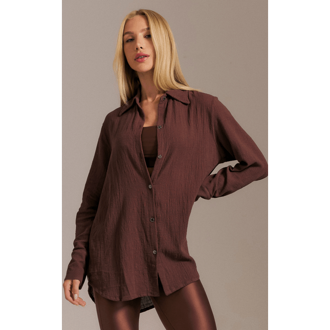 Camisa Manga Longa Viscose Acetinada Tributo  FB3002CH