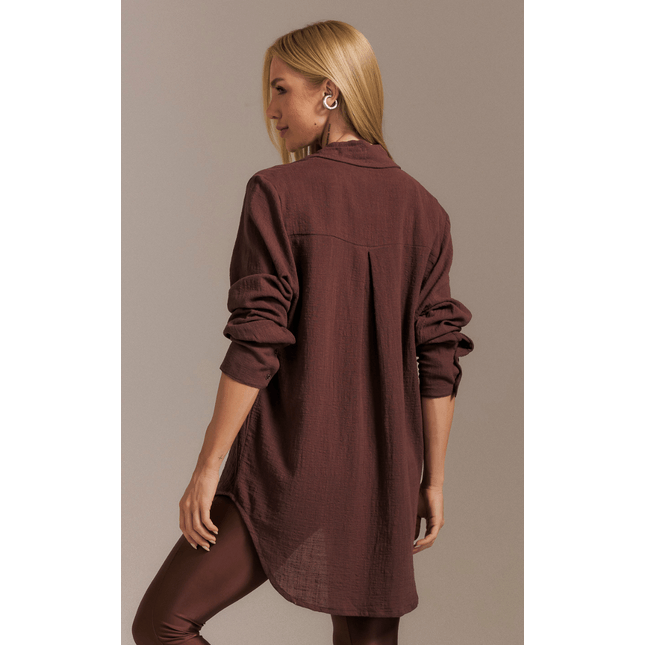 Camisa Manga Longa Viscose Acetinada Tributo  FB3002CH