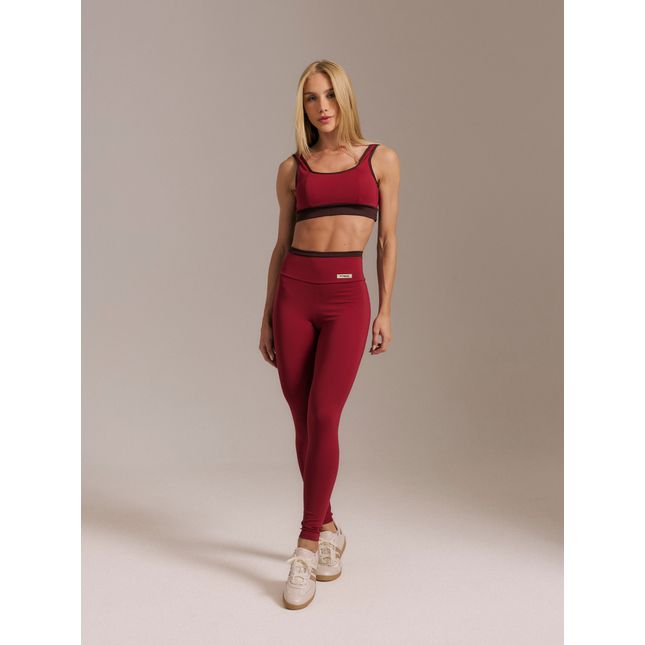 Top Fitness Quadrado + Calça Legging Detalhe Cós Bolso Mundi