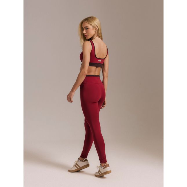 Top Fitness Quadrado + Calça Legging Detalhe Cós Bolso Mundi