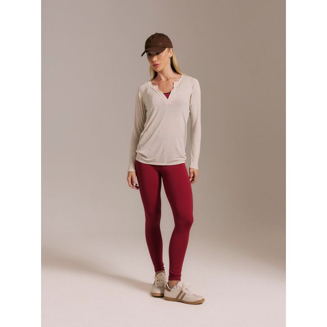 Blusa Viscolinho + Calça Legging Detalhe Cós Bolso Mundi