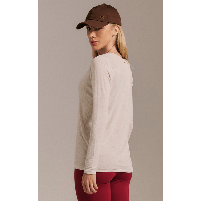Blusa Básica Malha Viscolinho Manga Longa Mundi FT1304BL
