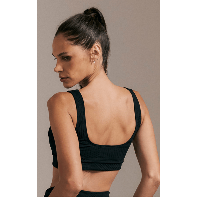 Top Fitness Básico Quadrado Textura Trama  FT1330TP