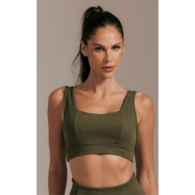 Top Fitness Básico Quadrado Textura Trama  FT1330TP