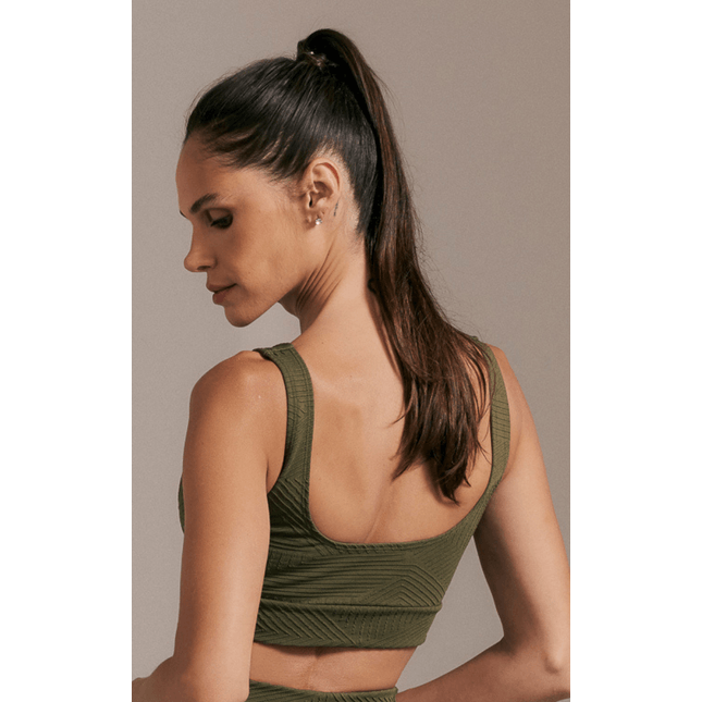 Top Fitness Básico Quadrado Textura Trama  FT1330TP