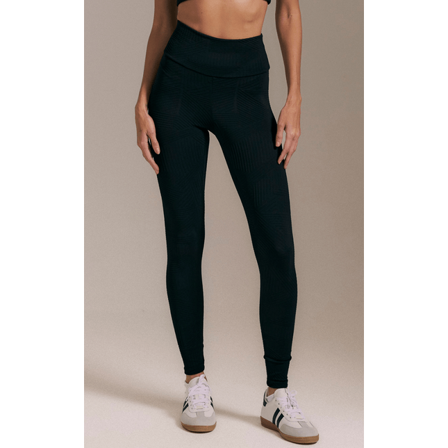 Calça Legging Bolsos Recortes Textura Trama FT1331CA