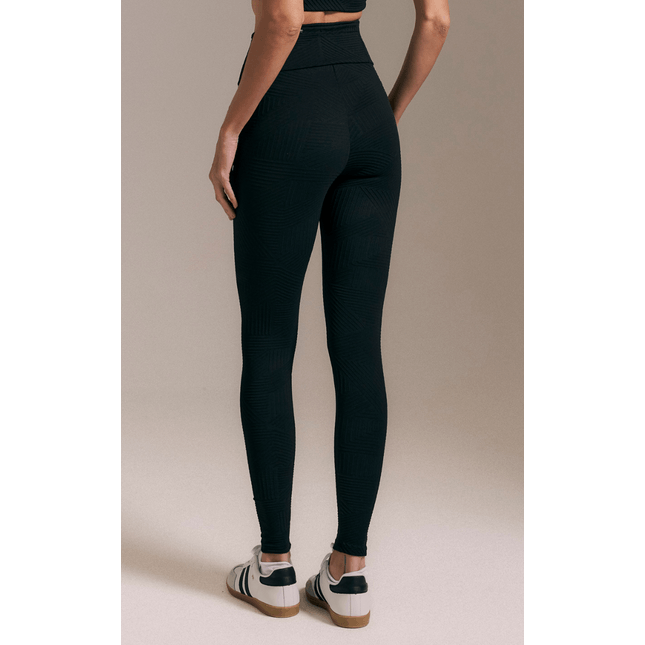 Calça Legging Bolsos Recortes Textura Trama FT1331CA