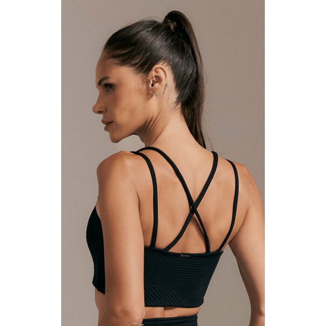 Top Fitness Básico Alça Detalhe Textura Trama FT1332TP