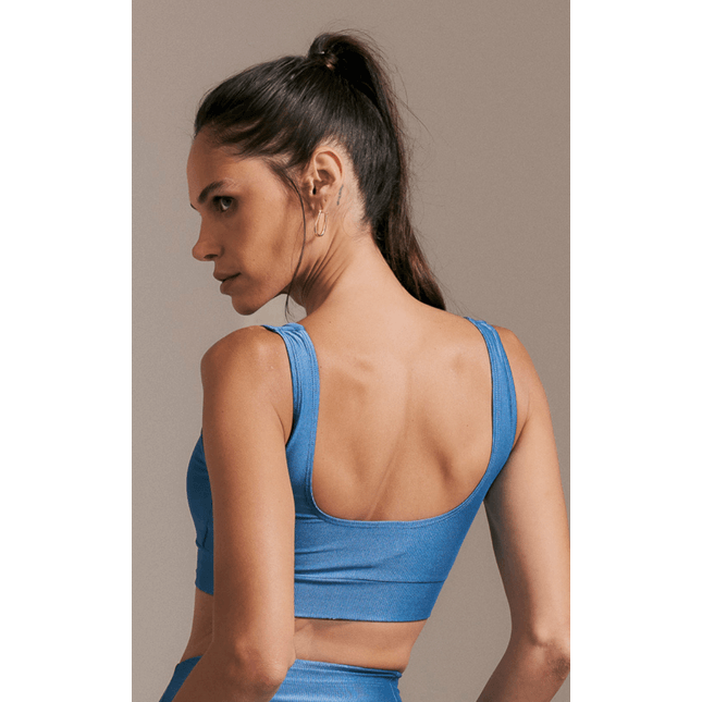 Top Fitness Quadrado Poliamida Canelada Ícones FB1002TP
