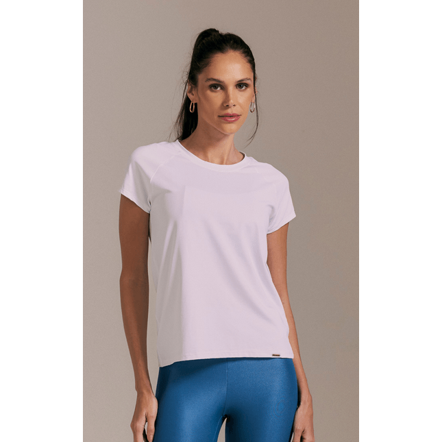 Blusa Básica Manga Curta Poliamida Ícones FB3001BL