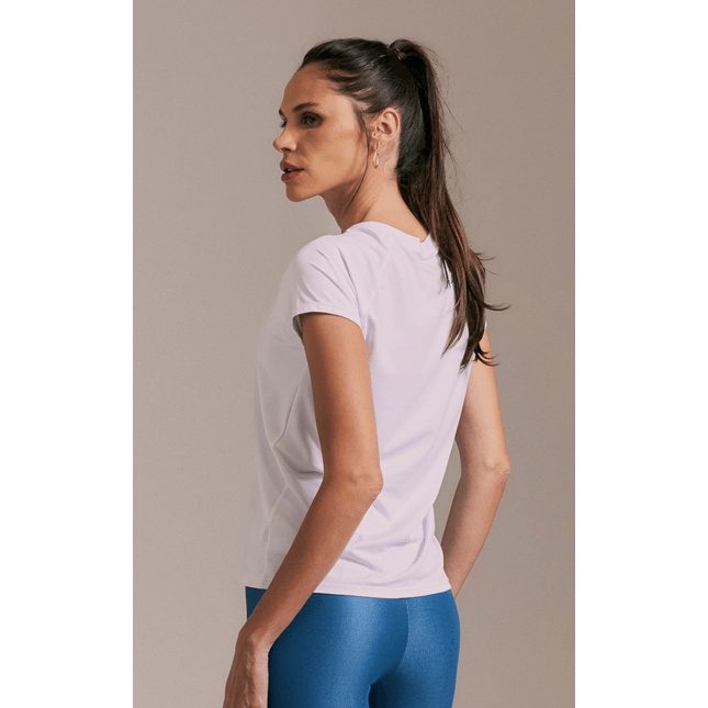 Blusa Básica Manga Curta Poliamida Ícones FB3001BL