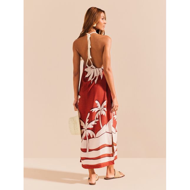 Vestido Longo Frente Única Viscose Orla SP1835BQ