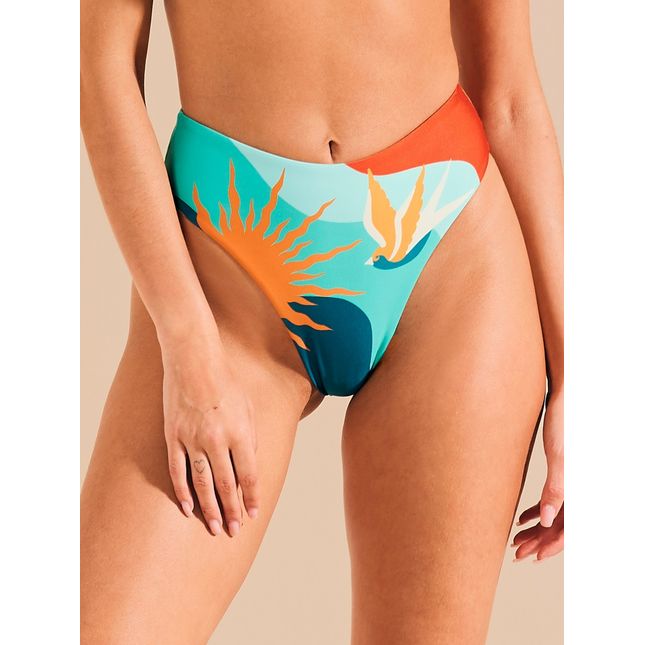 Calça Biquini Alta Fio Playa Lagun BQ1778CL