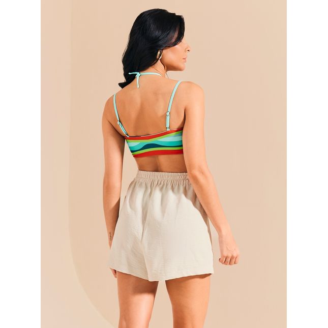Short com Bolso Crepe Playa Lagun SP1785BQ
