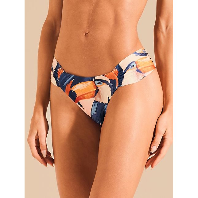 Calça Biquini Lateral Drapeada Céu de Quartzo BQ1733CL