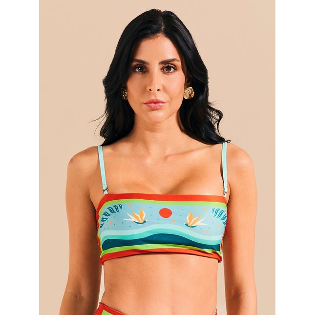 Top Biquini Faixa 2 em 1  Playa Lagun BQ1777SU