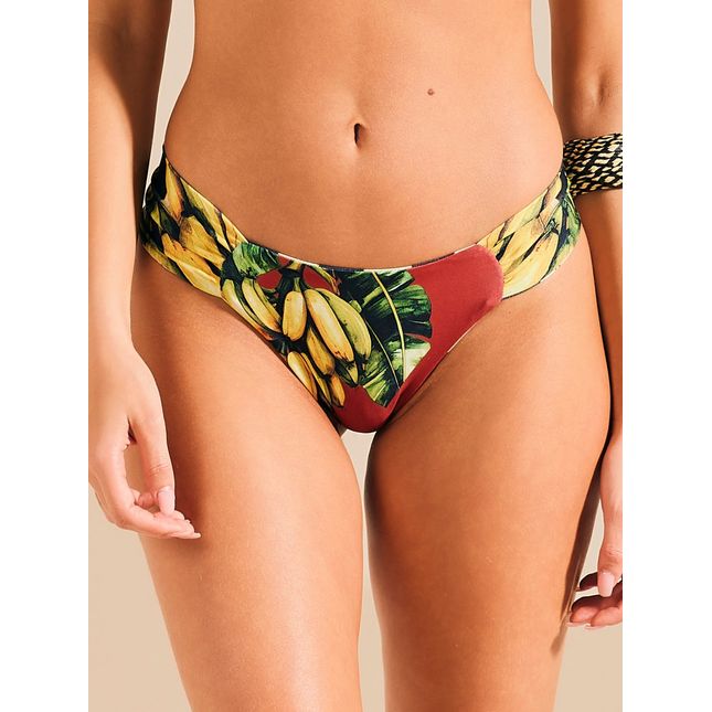 Calça Biquini Lateral Drapeada Dupla Face Banana Mood BQ1959CL