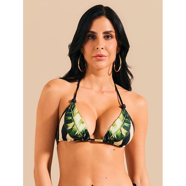 Top Biquini Cortininha Dupla Face Banana Mood BQ1963SU