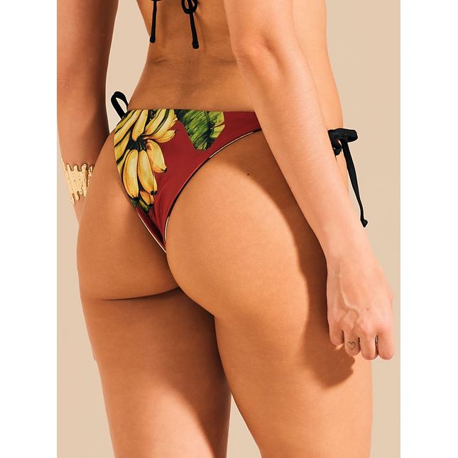 Calça Biquini Lacinho Dupla Face Banana Mood BQ1964CL