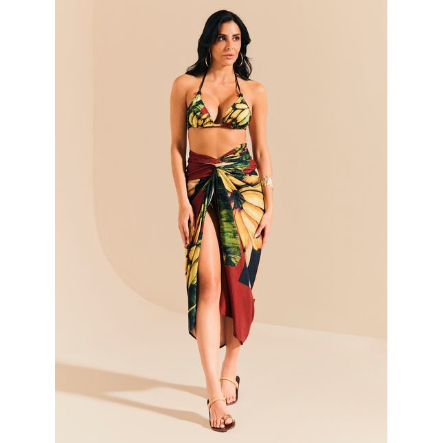 Canga Saia Crepe Banana Mood  AC1956BQ