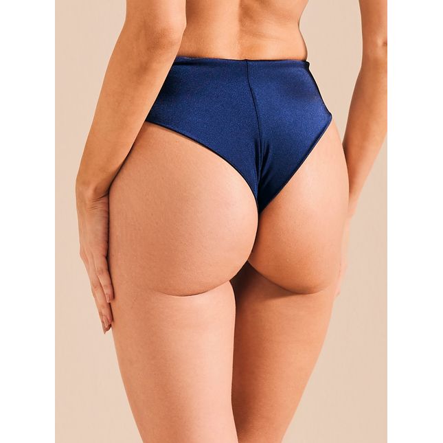 Calça Biquini Alta Fio Bordado Poliamida Entre Mares BQ1677CL