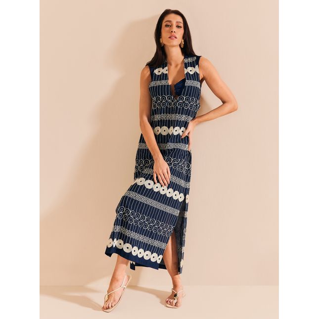Vestido Bordado Algodão Entre Mares SP1683BQ