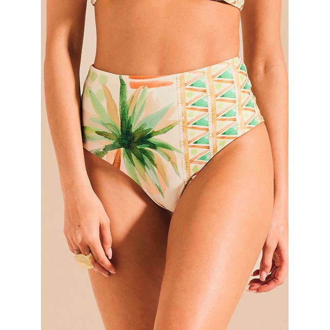 Calça Biquini Hot Pant Dupla Face Rota das Palmeiras BQ1767CL