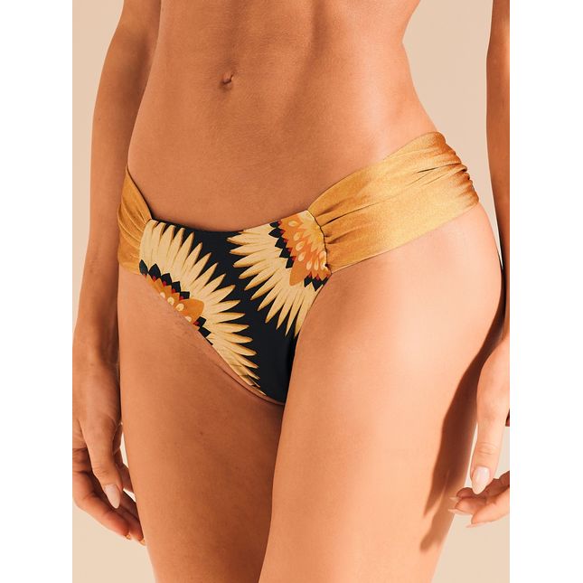 Calça Biquini Lateral Drapeada Dupla Face Asas do Sol BQ1803CL