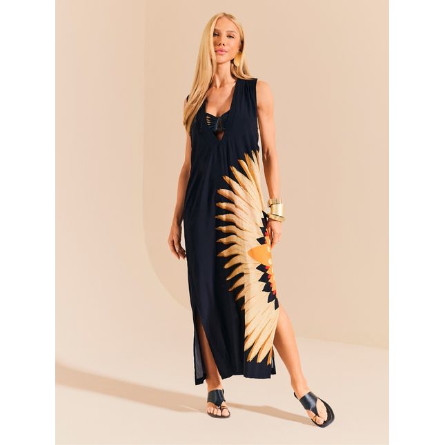 Vestido Longo Viscose Asas do Sol SP1810BQ