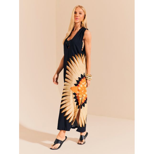 Vestido Longo Viscose Asas do Sol SP1810BQ