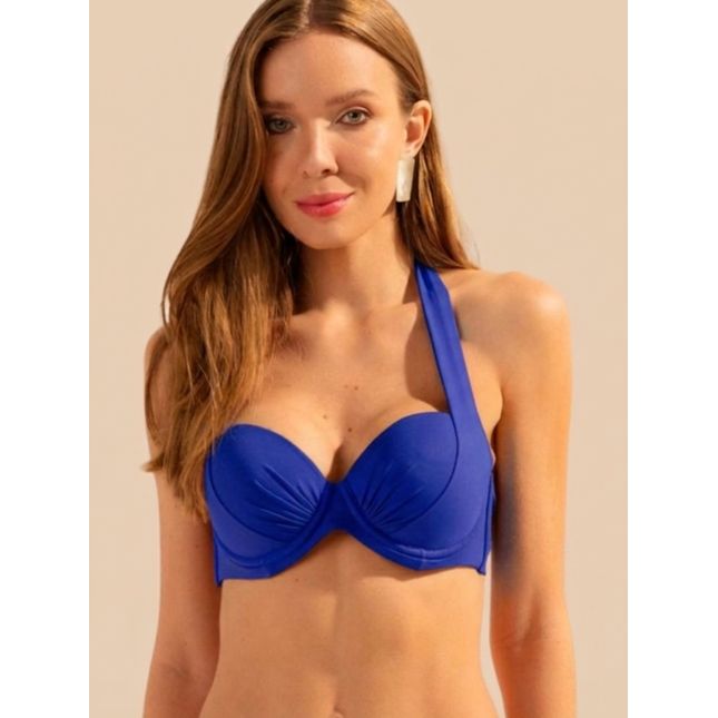 Top Biquíni Meia Taça 2 em 1 Basic Bikini BB1007SU Oceano