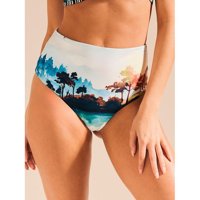 Calça Biquini Hot Pant Dupla Face Fio Alma Litoral BQ1840CL