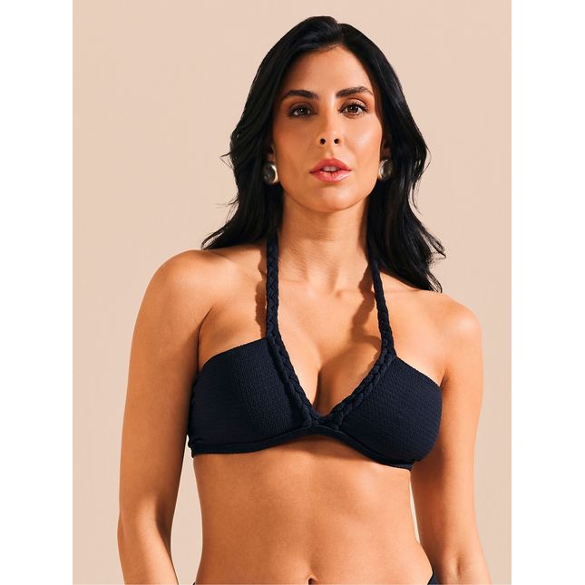 Top Biquini Textura Detalhe Manual Alma Litoral BQ1844SU