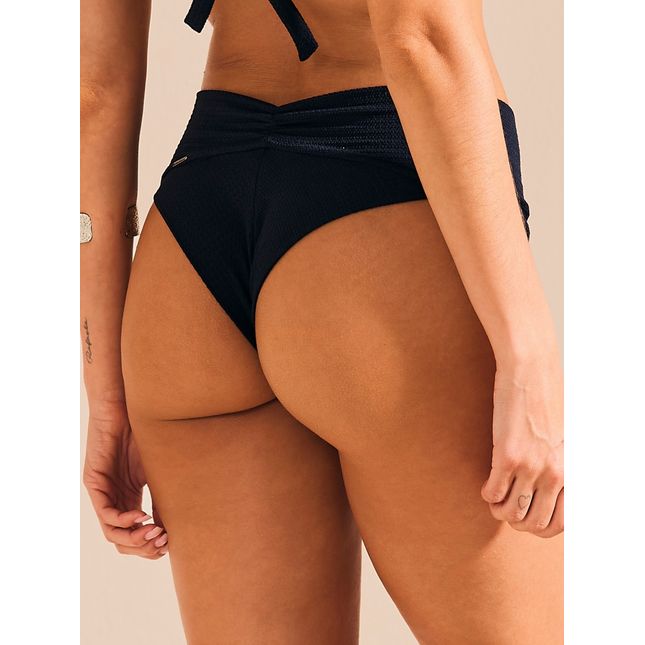 Calça Biquini Larga Drapeada Fio Textura Alma Litoral BQ1845CL