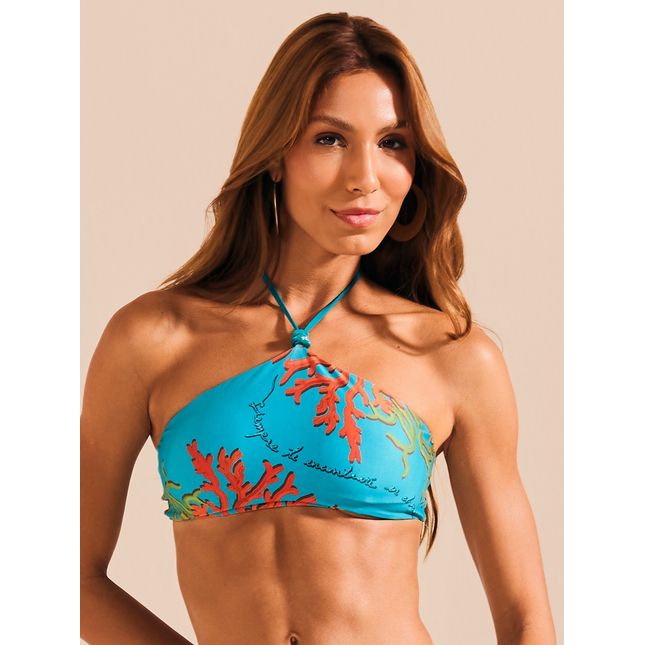 Top Biquini Halter Reino Coral BQ1848SU