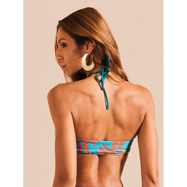 Top Biquini Halter Reino Coral BQ1848SU