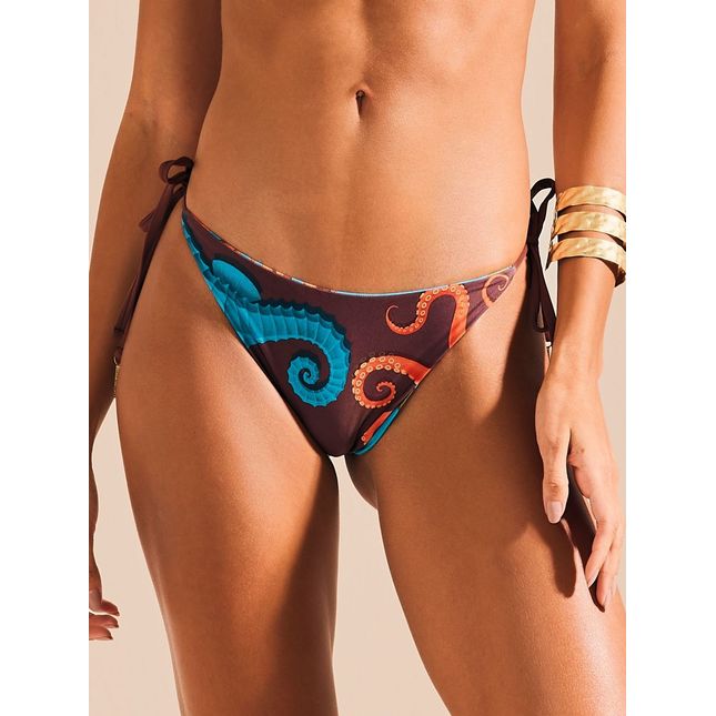 Calça Biquini Lacinho Dupla Face Reino Coral BQ1852CL