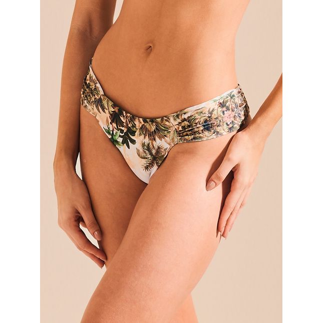 Calça Biquini Lateral Drapeada Isla Blanca BQ1689CL