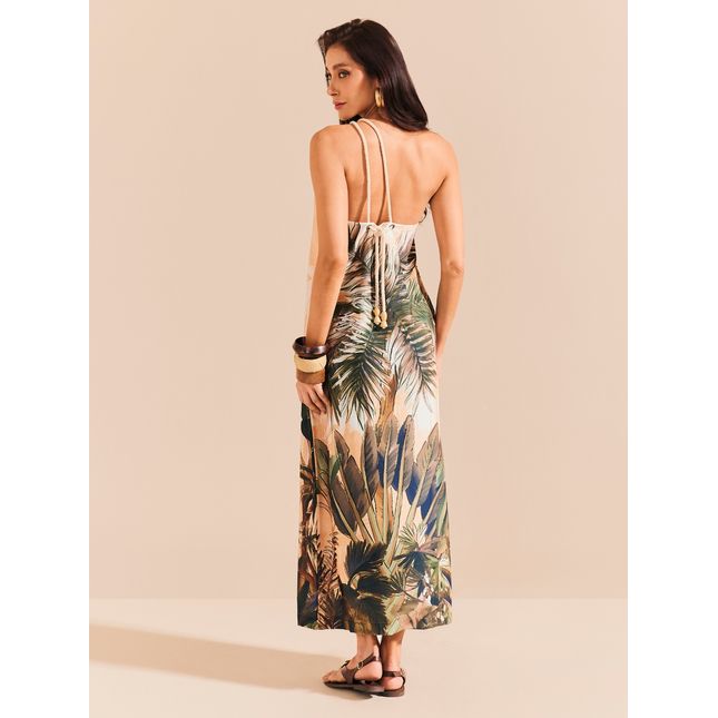 Vestido Longo Ombro Crepe Isla Blanca SP1865BQ