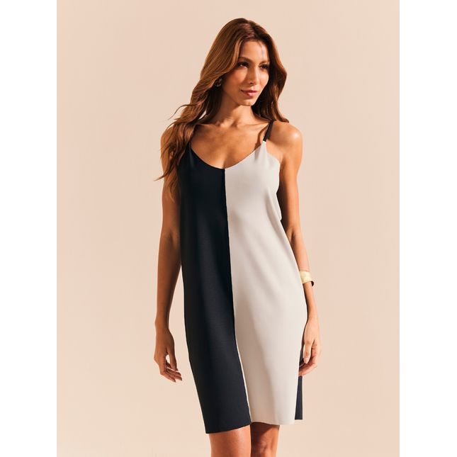 Vestido Recortes Neoprene Poliamida Eclipse SP1902BQ