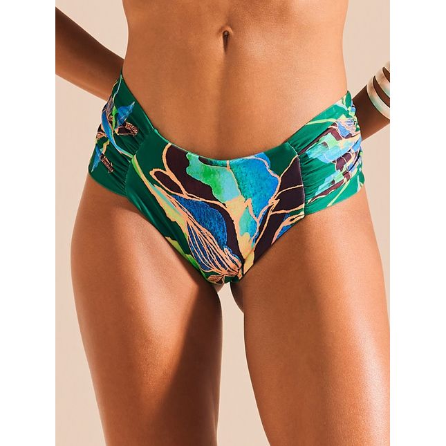 Calça Biquini Larga Drapeada Duo Floral BQ1753CL