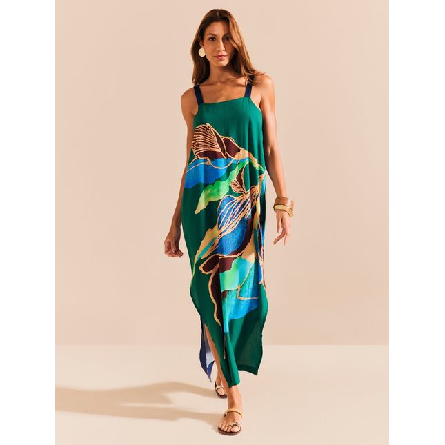 Vestido 2 em 1 Viscose Duo Floral SP1745BQ