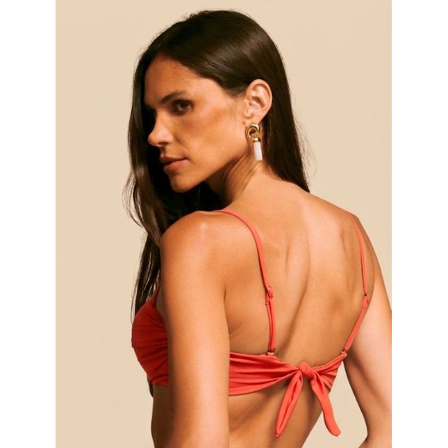 Top Biquíni Bandeau Alças Reguláveis Removíveis BB1013SU Laranja