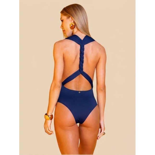 Maiô Sem Bojo Multi Amarrações BB3005MA Azul Marinho