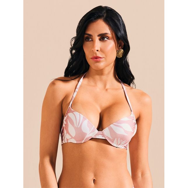 Top Biquini Meia Taça Sal Rosa BQ1947SU
