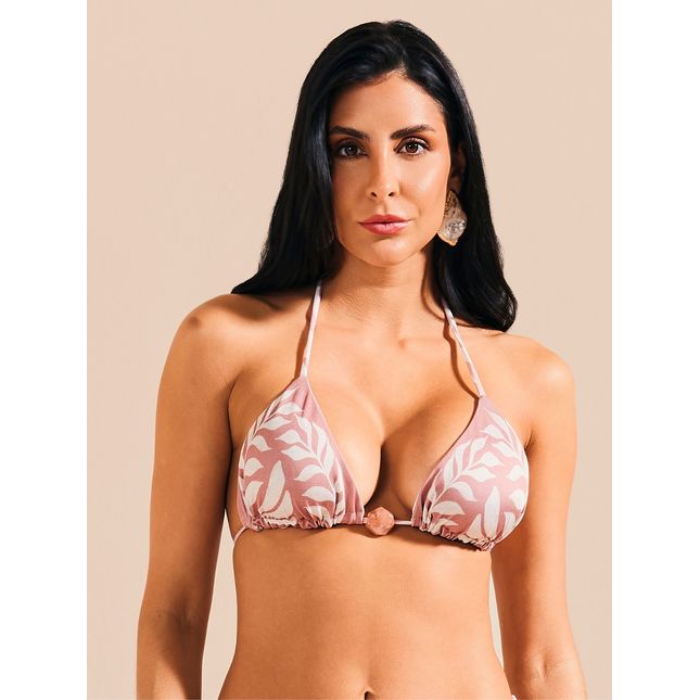 Top Biquini Cortininha Dupla Face Sal Rosa BQ1950SU