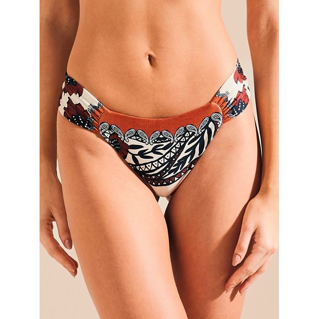 Calça Biquini Lateral Drapeada Fio Botanique  BQ2007CL
