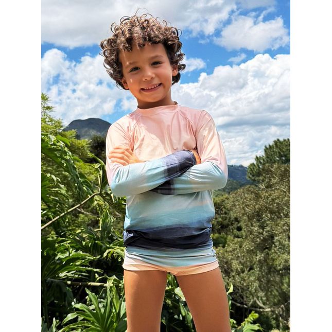Blusa UV Infantil Manga Longa Céu de Quartzo BL1920BK